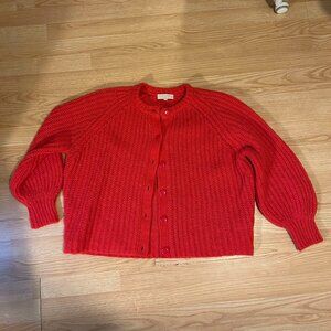 Sezane Emile Cardigan - Red - Size Medium